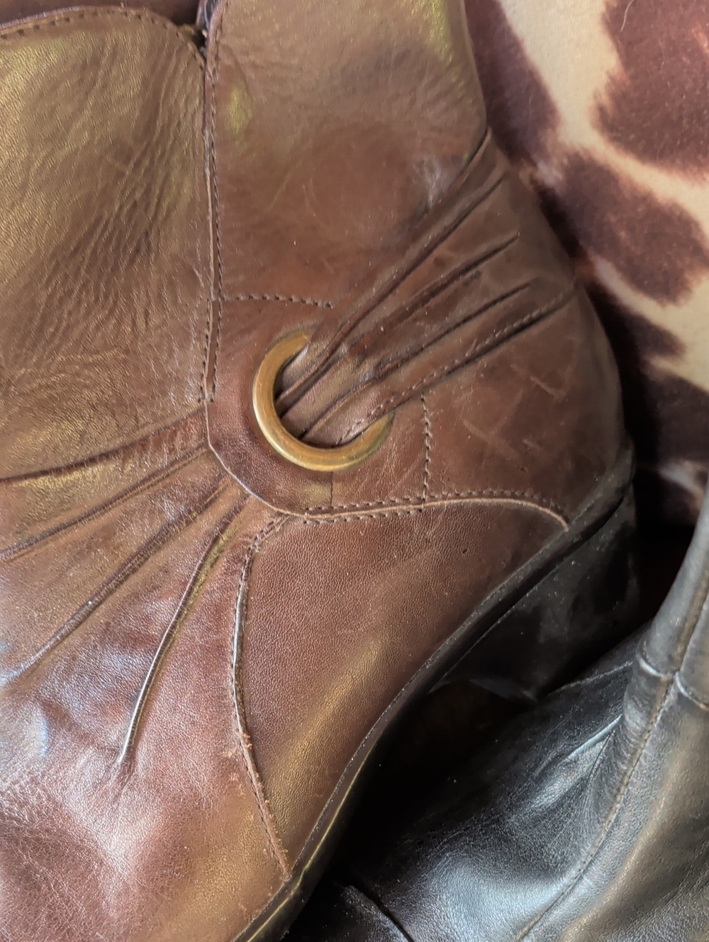 Clarks Two-Tone Ankle Booties BUNDLE  in Brown and Black - Picture 4 of 7
